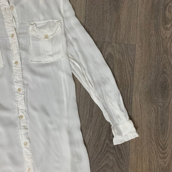 Aritzia  Wilfred Free Veronika Shirt Dress Off White Tunic long sleeve Size XXS - Picture 6 of 14